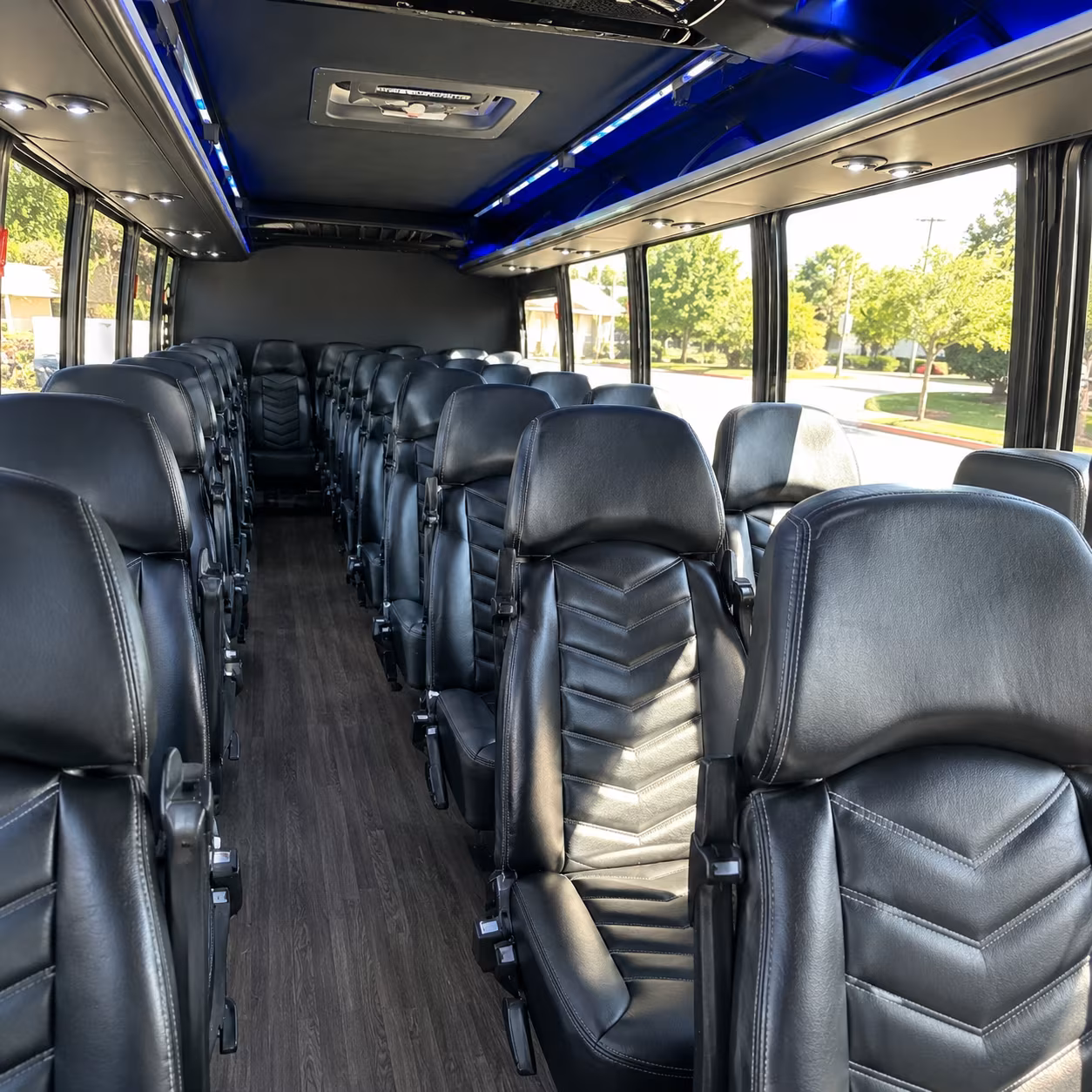 merced 25 passenger minibus inside