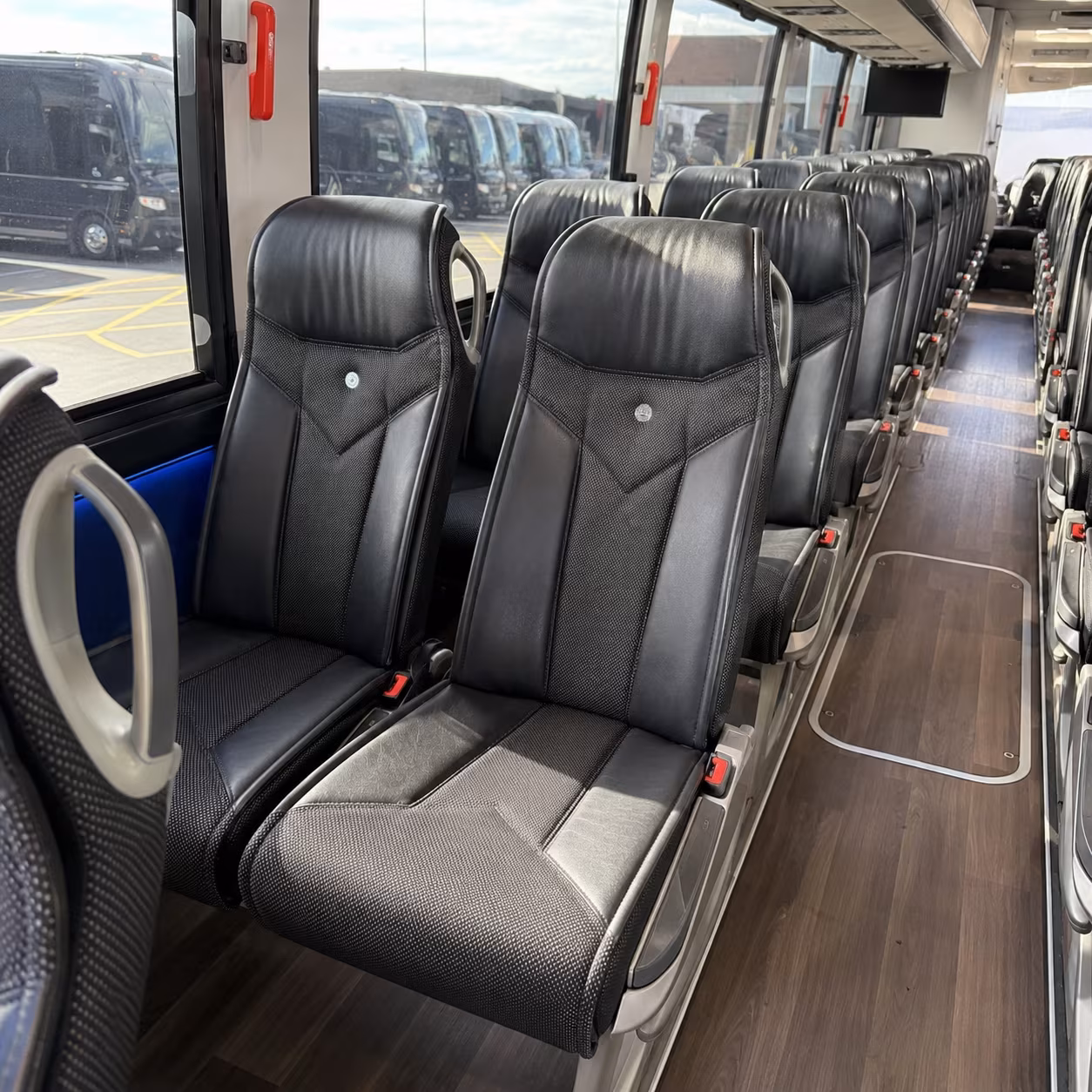 merced 40 passenger charter bus interior