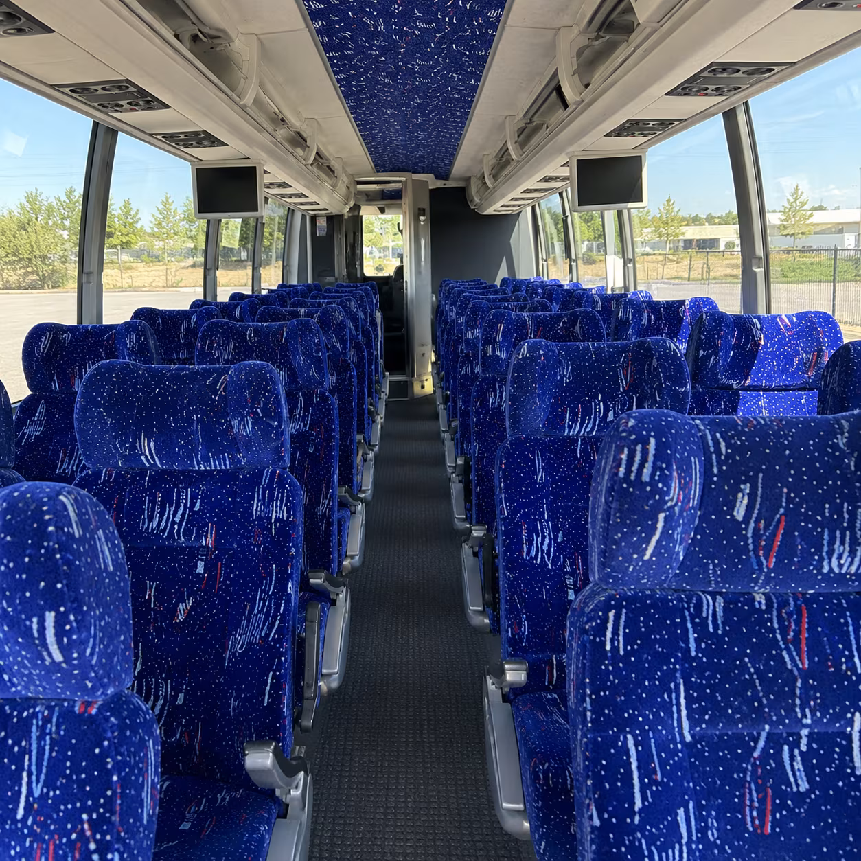 merced 54 passenger charter bus interior