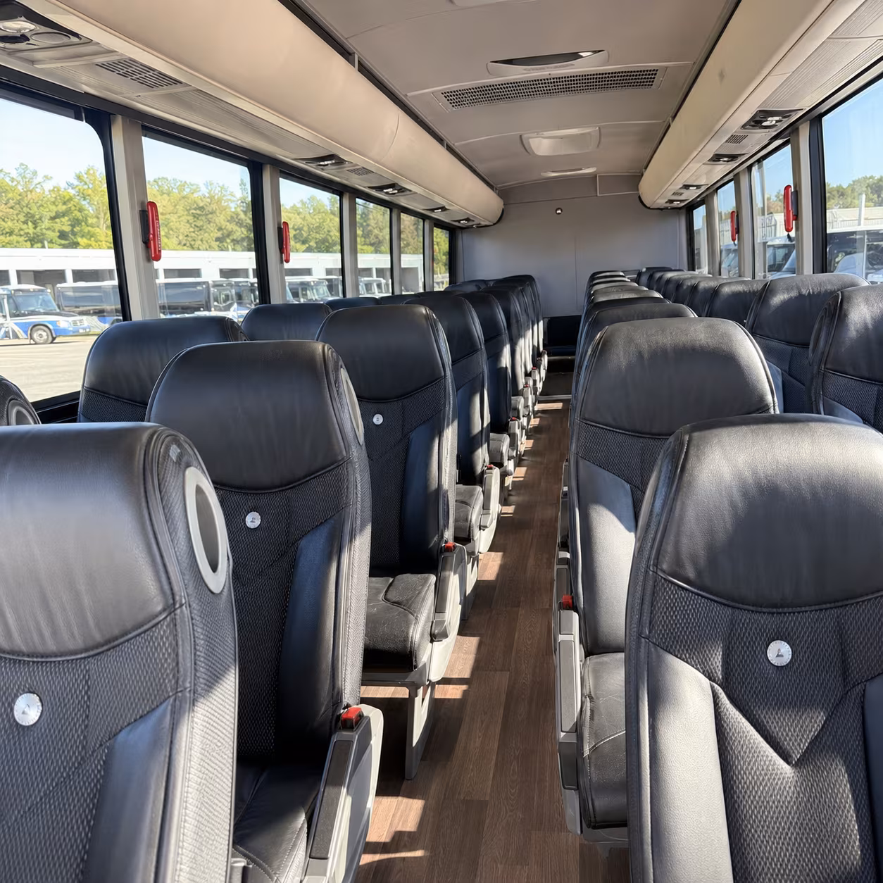 merced charter bus inside