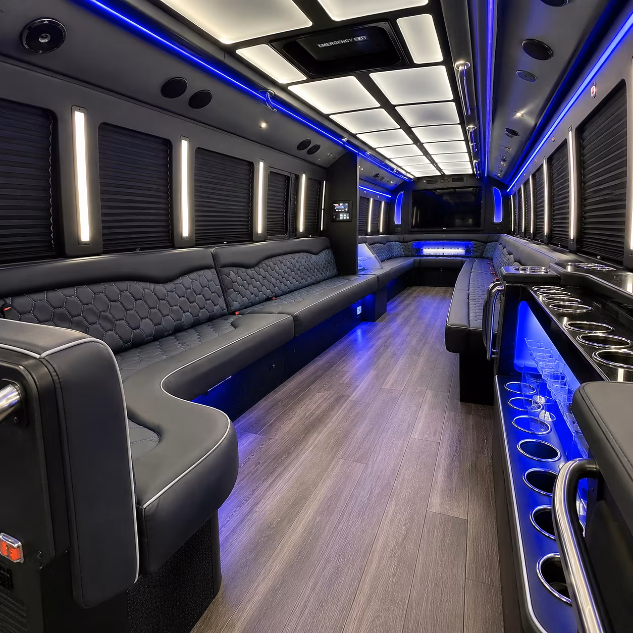 merced party bus inside