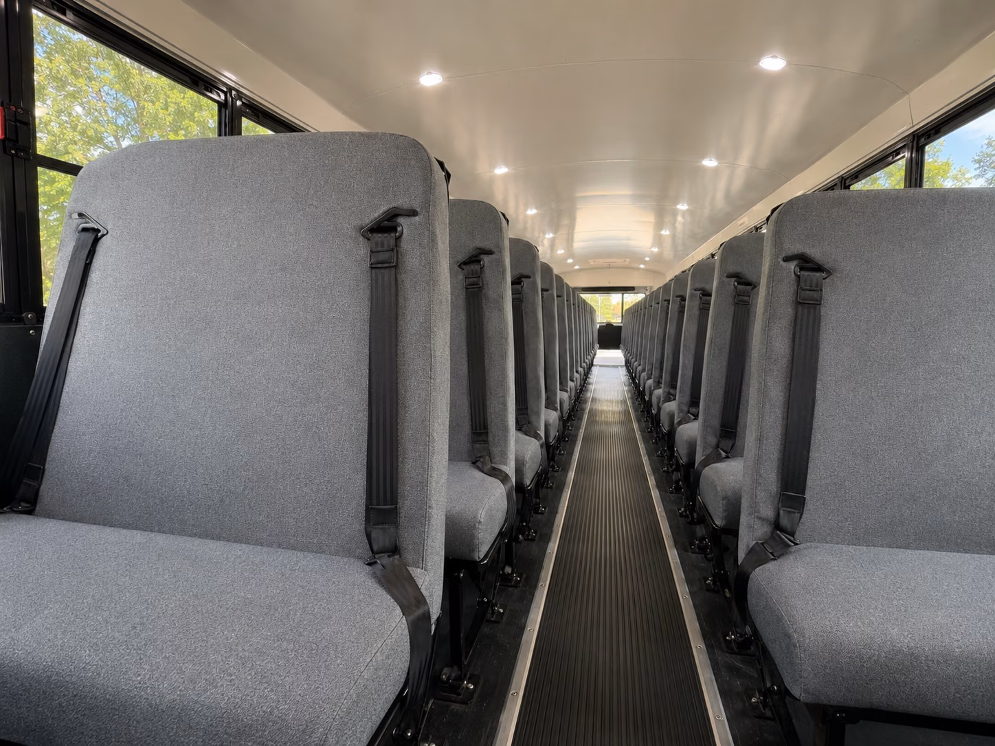merced school bus inside